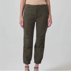 Citizens of Humanity Agni Utility Carho Trousers Sz 31 Tea Leaf Green Low Rise
